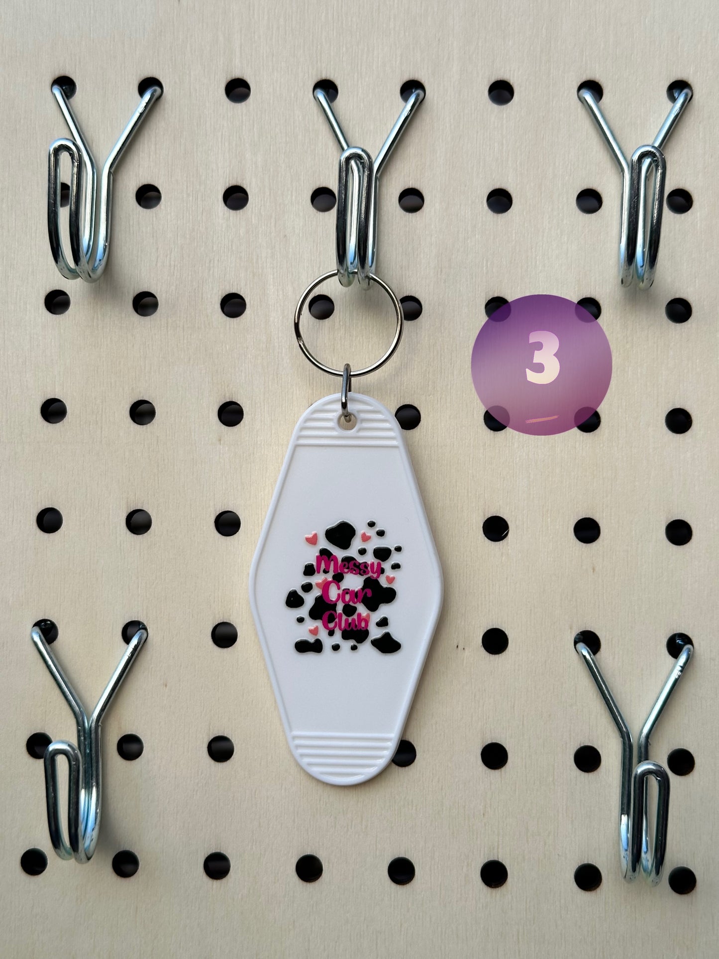 White Motel Keychain (Multiple Designs)