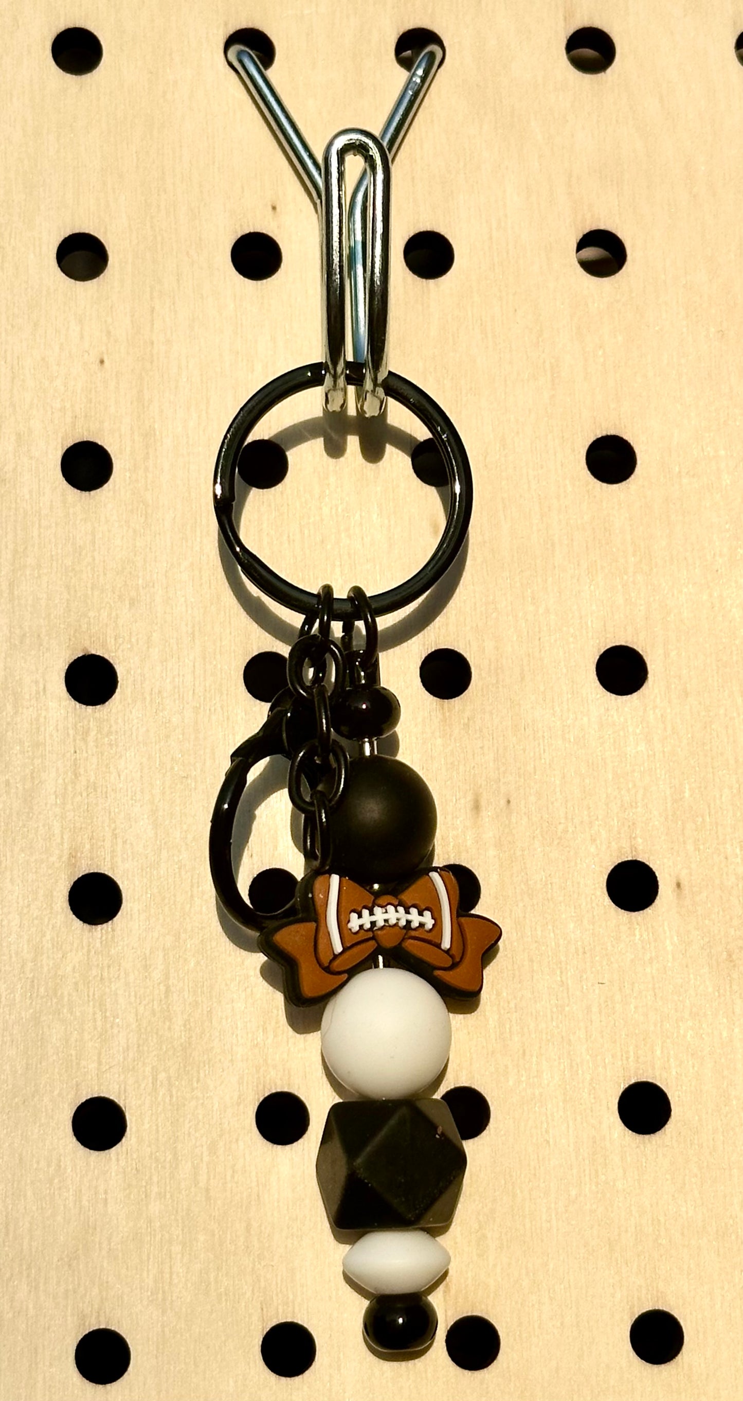 Football Bow - Mini Keychain