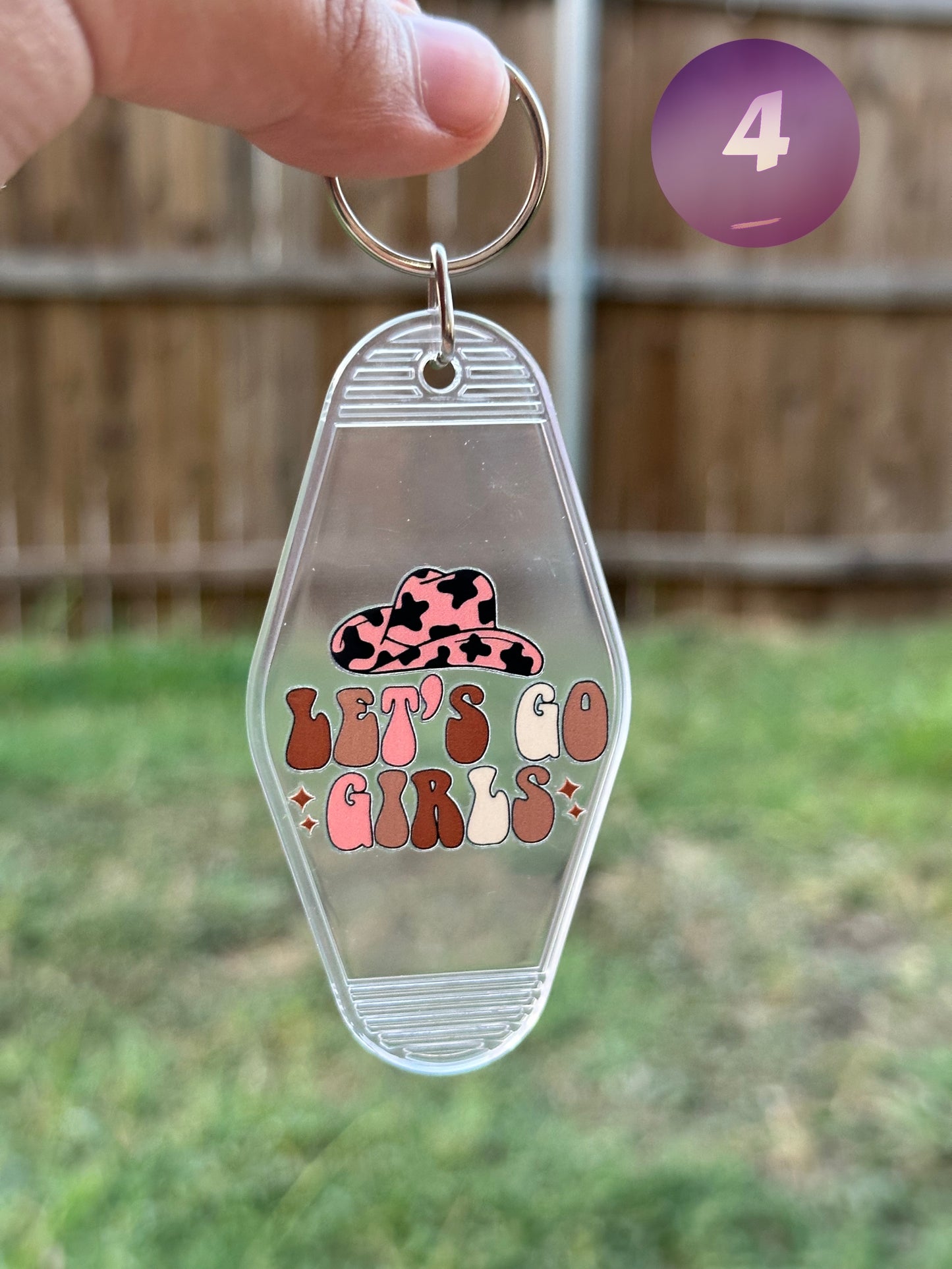 Clear Motel Keychain (Multiple Designs)