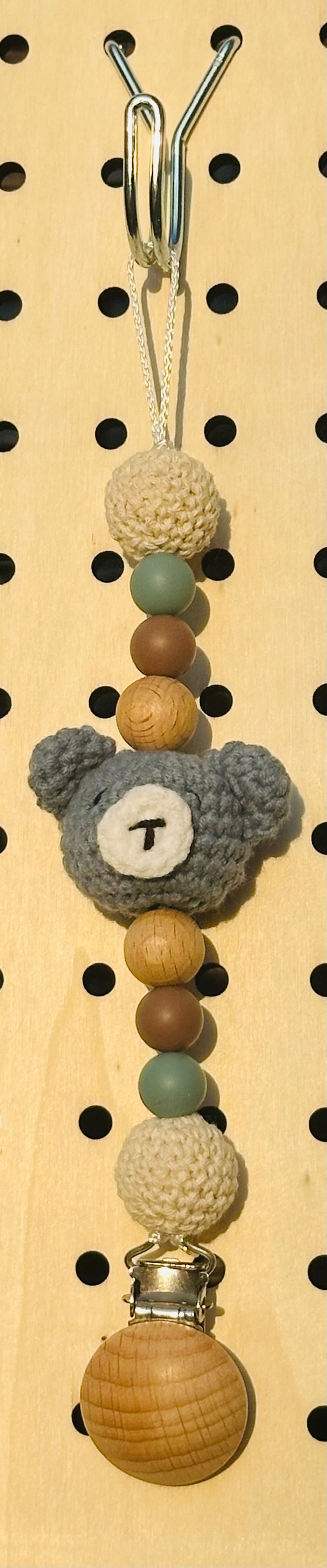 Bear Blues - Pacifier Clip