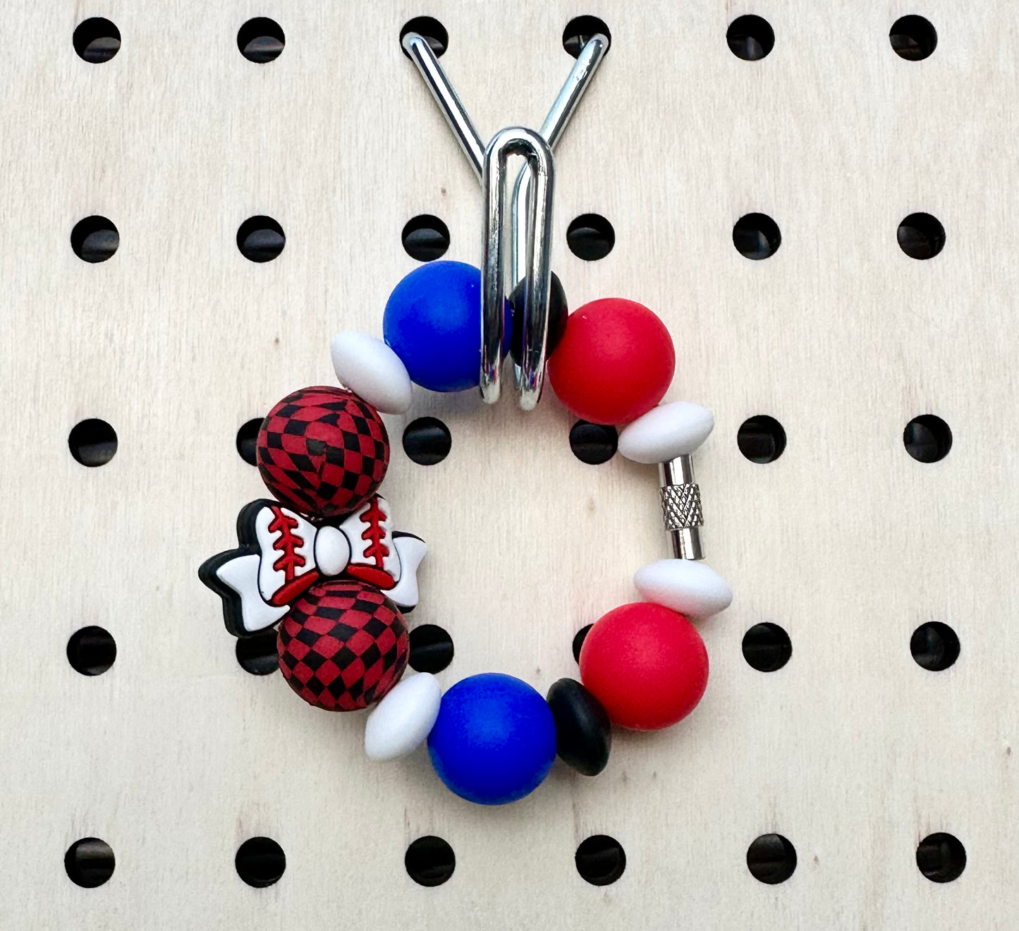 Baseball Bow - Handle Charm
