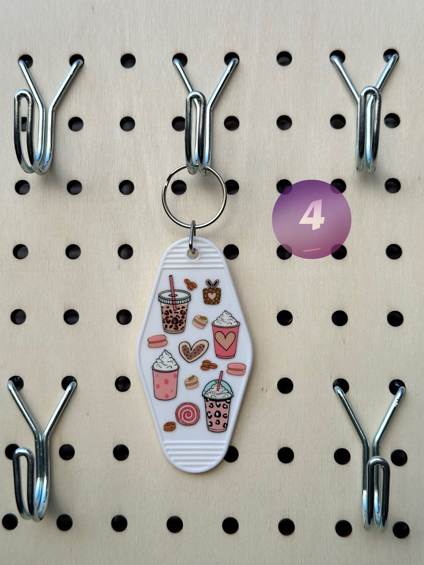 White Motel Keychain (Multiple Designs)