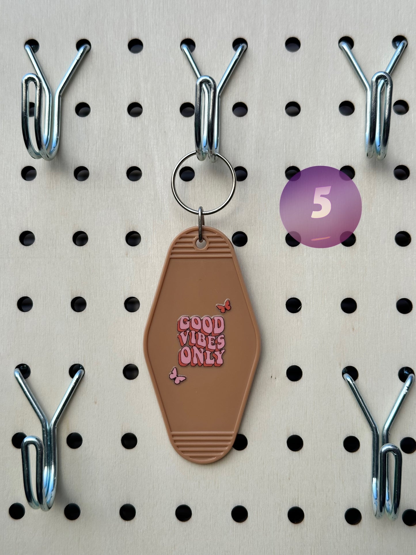 Brown Motel Keychains (Multiple Designs)