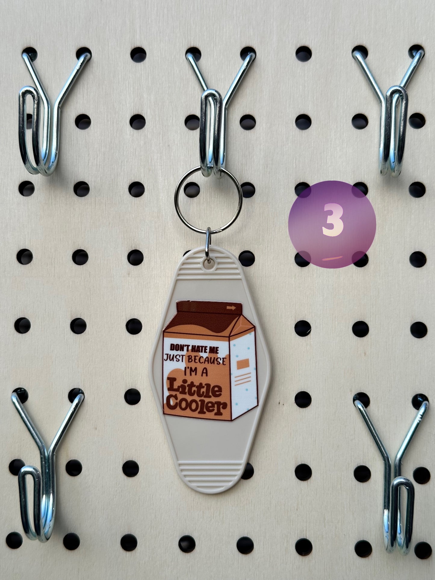 Cream Colored Motel Keychains (Multiple Designs)