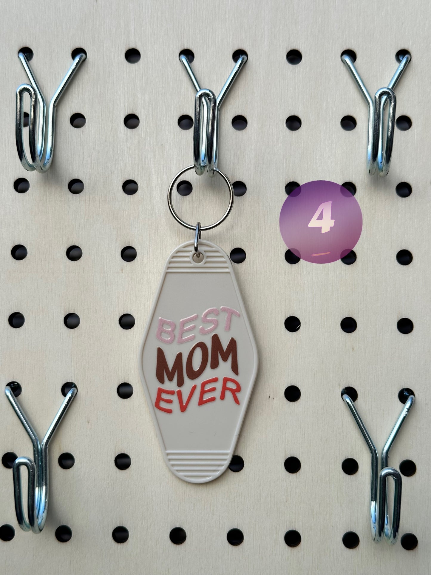 Cream Colored Motel Keychains (Multiple Designs)