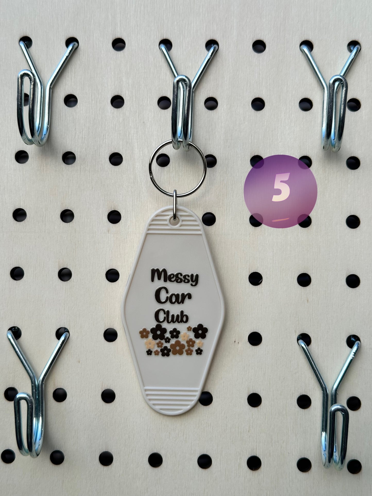 Cream Colored Motel Keychains (Multiple Designs)