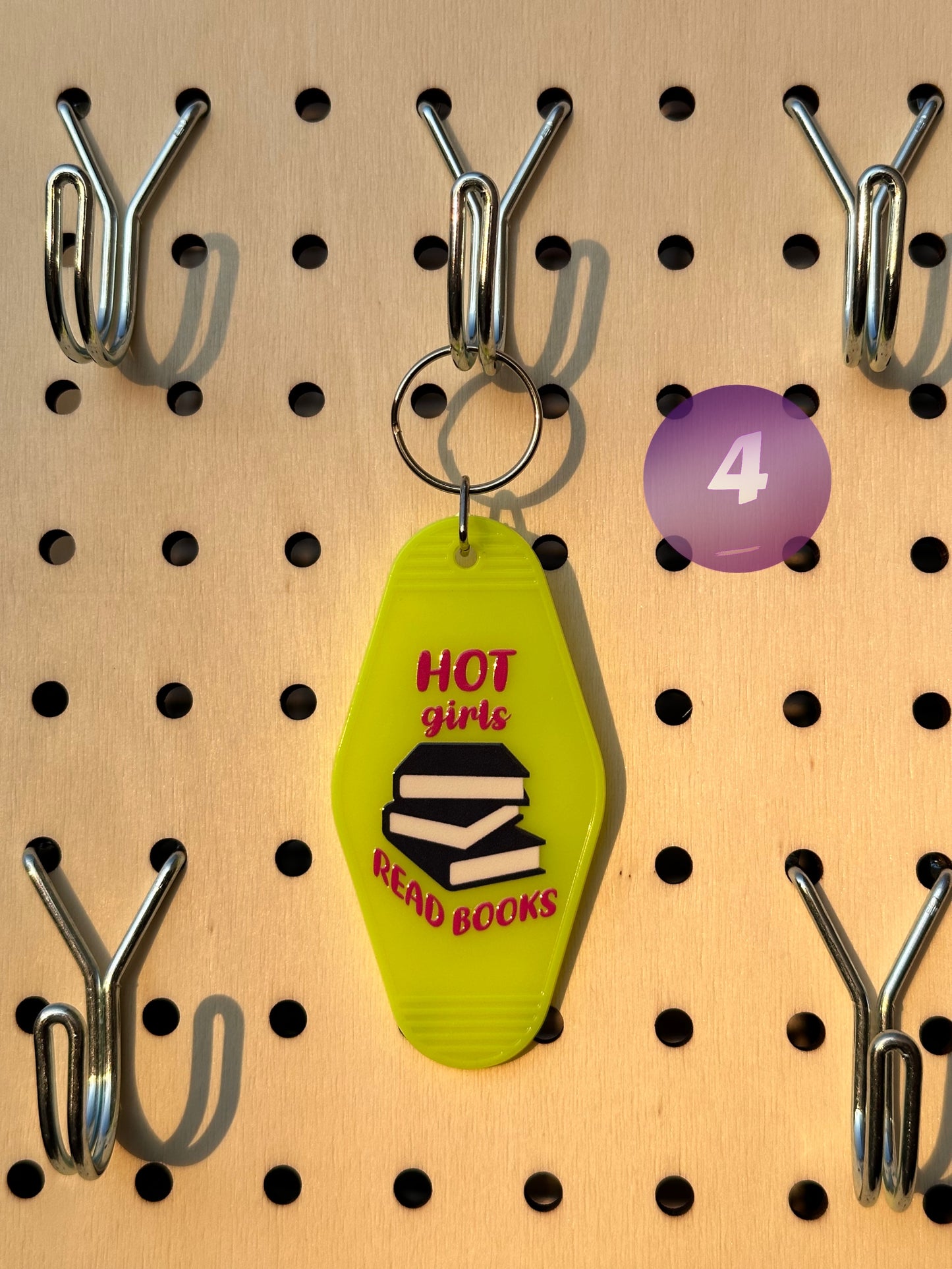 Highlighter Yellow Motel Keychains (Multiple Designs)