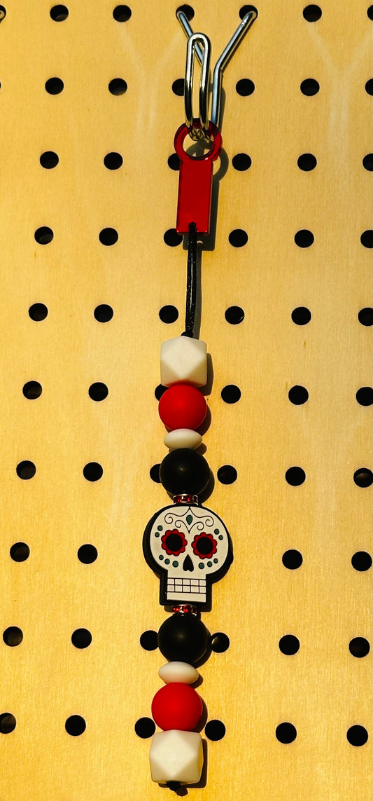 Sugar Skull - Straw Charm