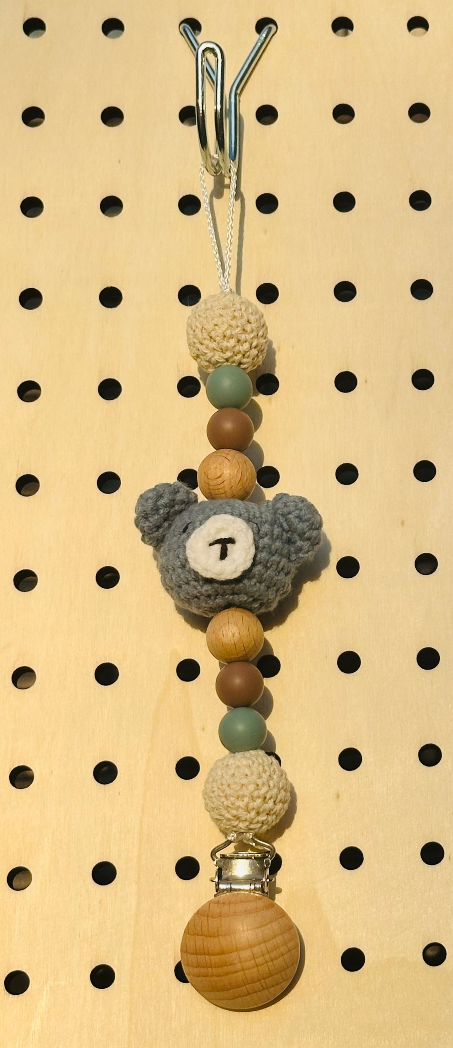 Bear Blues - Pacifier Clip