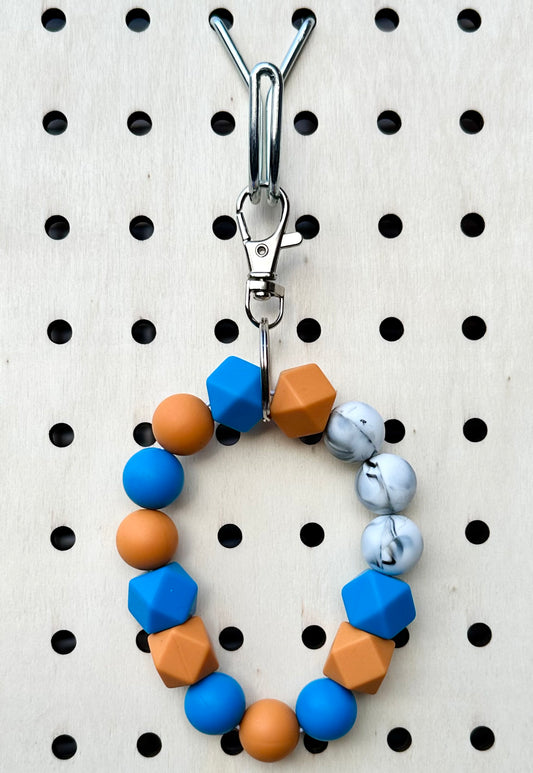 Blue/Orange Wristlet