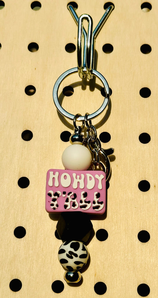 Purple Howdy Y’all - Mini Keychain