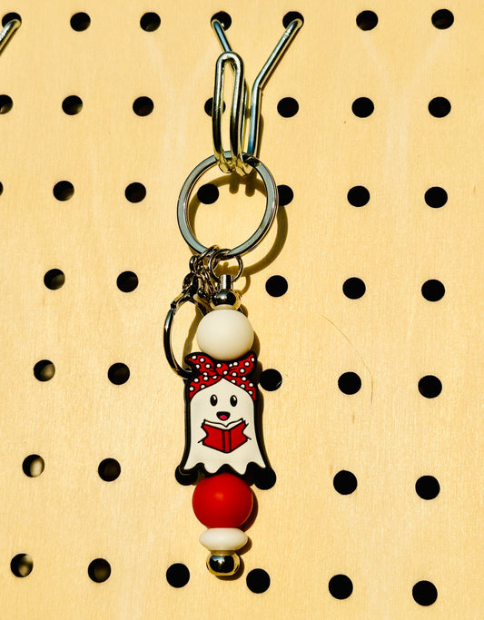 Girly Book Ghostie - Mini Keychain