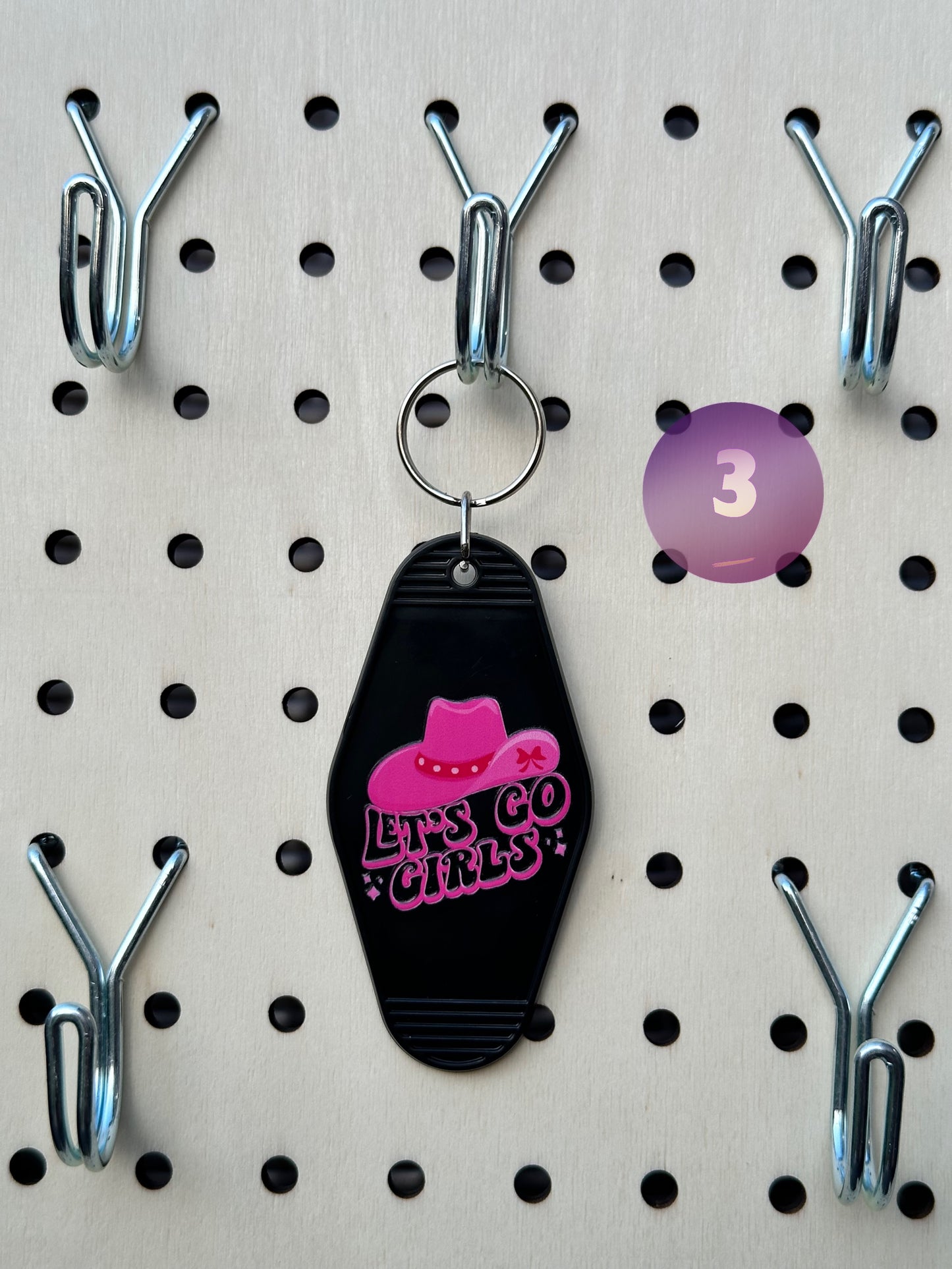 Black Motel Keychains (Multiple Designs)