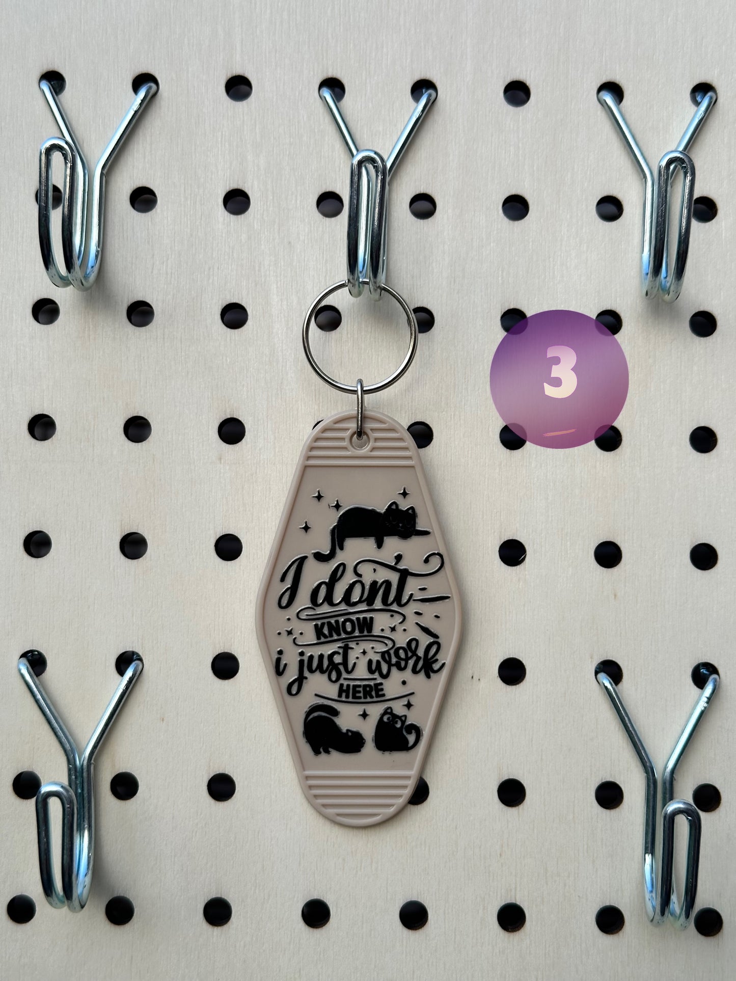 Beige Motel Keychains (Multiple Designs)