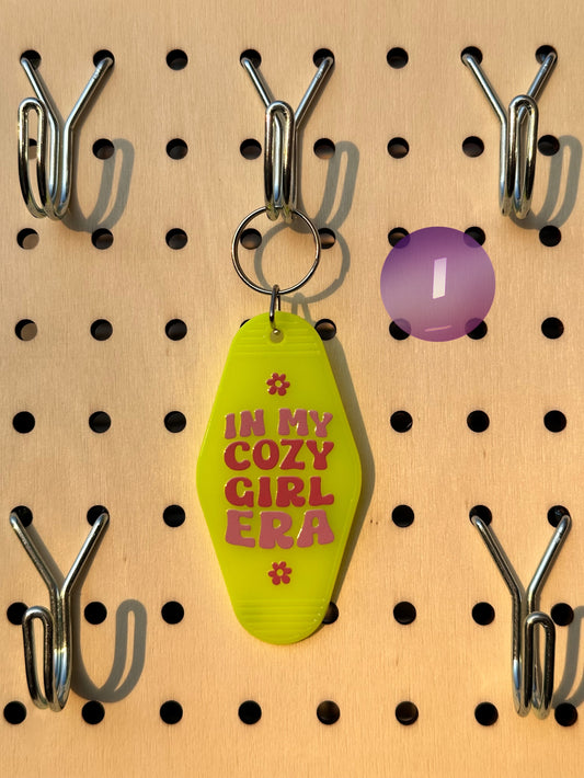 Highlighter Yellow Motel Keychains (Multiple Designs)