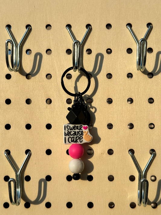 “I swear because I care” - Mini Keychain